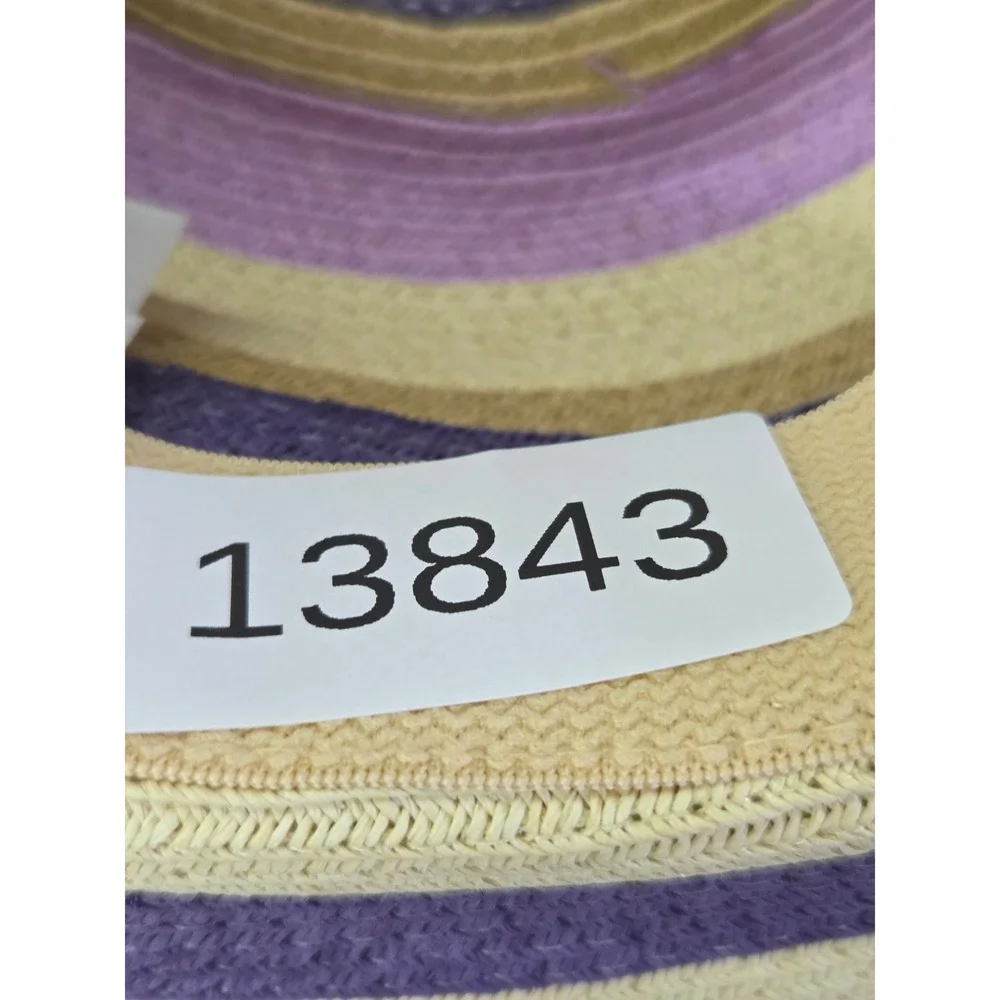 Columbia Sportswear Womens Striped Sun Hat Purple Yellow Tan Wide Brim CL9141 OS